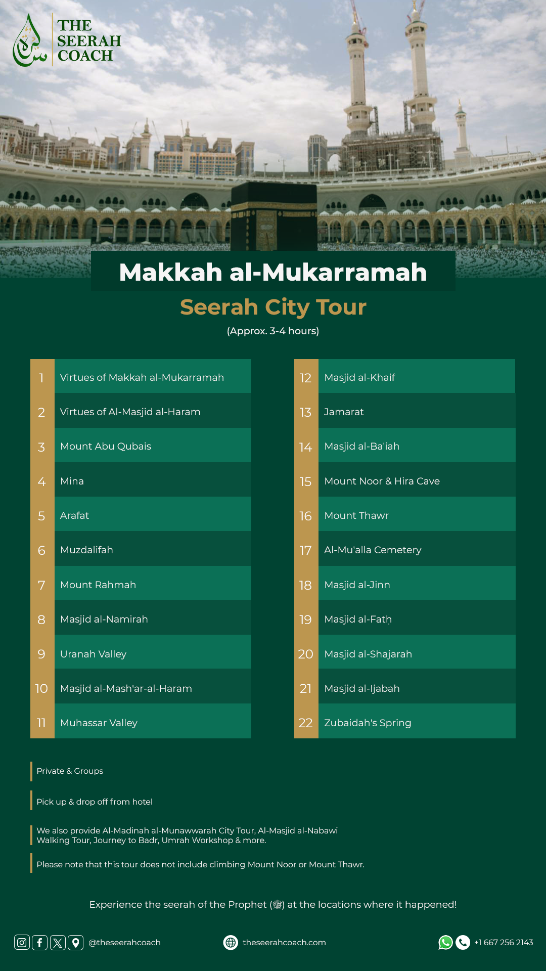 Makkah al-Mukarramah — Seerah City Tour poster